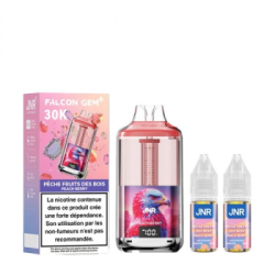 Kit Falcon Gem+ 30000 + 2x10ml 20mg JNR – Pêche Fruits des Bois