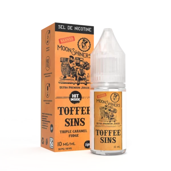 Toffee Sins Moonshiners - sel de nicotine-10ML – Image 1