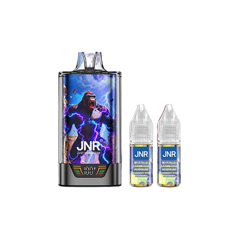 kit-gorilla-43000-2x10ml-20mg-jnr (11) Kit Gorilla-X 43000 + 2x10ml 20mg JNR – Myrtille Framboise acidulée – Image 1